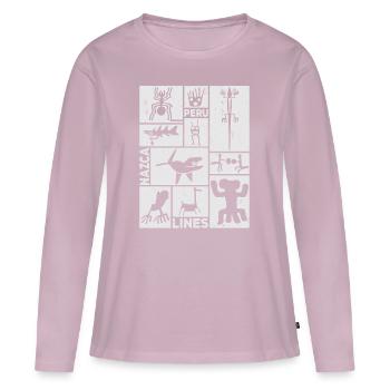 Nazca Lines | Ancient Astronaut Peru Geoglyphs - Women's Premium Organic Long Sleeve Shirt - dusky pink - Front - Julia (174cm)