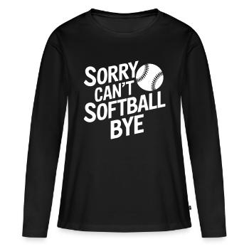 Softball Joueur de softball Drôle de cadeau de softball - T-shirt manches longues Premium bio Femme - noir - Devant - Julia (174cm)