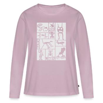 Nazca Lines | Ancient Astronaut Peru Geoglyphs - Women's Premium Organic Long Sleeve Shirt - dusky pink - Front - Julia (174cm)