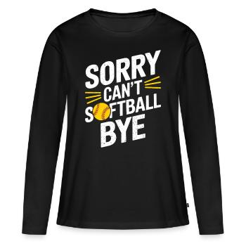 Softball Joueur de softball Drôle de cadeau de softball - T-shirt manches longues Premium bio Femme - noir - Devant - Julia (174cm)