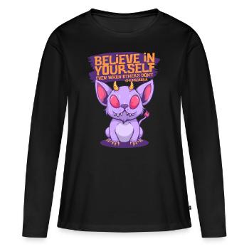 Chupacabra Cryptid Cryptozoology - Women's Premium Organic Long Sleeve Shirt - black - Front - Julia (174cm)