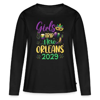 Girls Trip New Orleans 2029 - Women's Premium Organic Long Sleeve Shirt - black - Front - Julia (174cm)