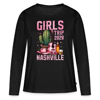 Girls Trip Nashville 2029 - Women's Premium Organic Long Sleeve Shirt - black - Front - Julia (174cm)