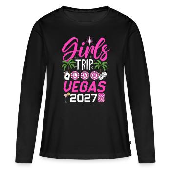 Girls Trip Las Vegas 2027 - Women's Premium Organic Long Sleeve Shirt - black - Front - Julia (174cm)