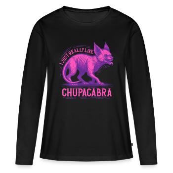 Chupacabra Cryptid Cryptozoology - Women's Premium Organic Long Sleeve Shirt - black - Front - Julia (174cm)