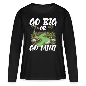 Golf Golf Golf Golf Parcours de Golf - T-shirt manches longues Premium bio Femme - noir - Devant - Julia (174cm)