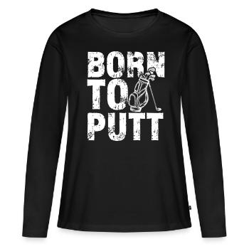 Golf Golf Golf Golf Parcours de Golf - T-shirt manches longues Premium bio Femme - noir - Devant - Julia (174cm)