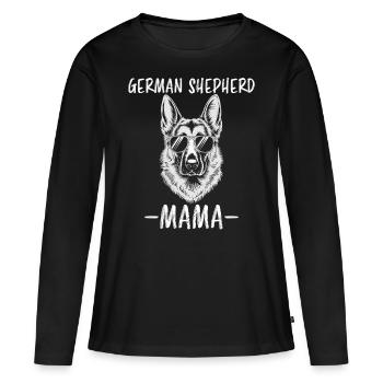 German Shepherd Saying German Shepherd Gift - Women's Premium Organic Long Sleeve Shirt - black - Front - Julia (174cm)