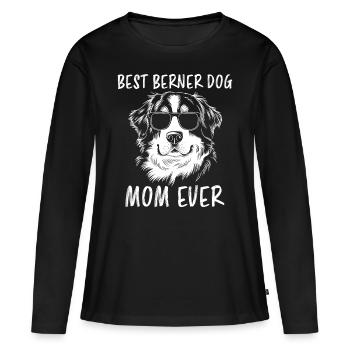 Bouvier bernois Dicton bouvier bernois - T-shirt manches longues Premium bio Femme - noir - Devant - Julia (174cm)