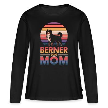 Bouvier bernois Dicton bouvier bernois - T-shirt manches longues Premium bio Femme - noir - Devant - Julia (174cm)