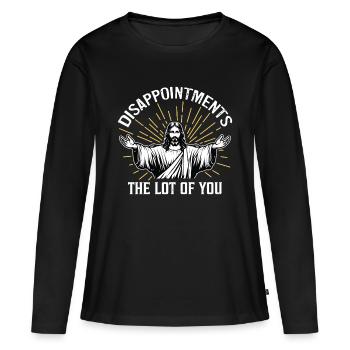 Déceptions Le Beaucoup De Vous - T-shirt manches longues Premium bio Femme - noir - Devant - Julia (174cm)