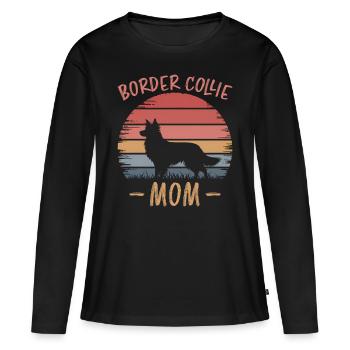 Border Collie Saying Funny Border Collie Gift - Women's Premium Organic Long Sleeve Shirt - black - Front - Julia (174cm)