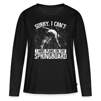 Tremplin Plongée Plongée Plongeurs - T-shirt manches longues Premium bio Femme - noir - Devant - Julia (174cm)