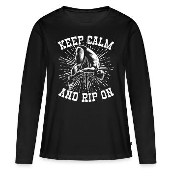 Tremplin Plongée Plongée Plongeurs - T-shirt manches longues Premium bio Femme - noir - Devant - Julia (174cm)