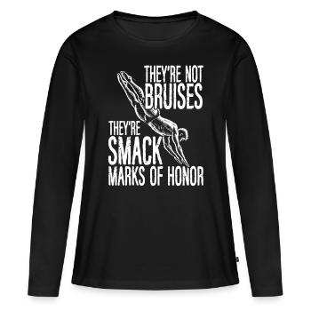 Tremplin Plongée Plongée Plongeurs - T-shirt manches longues Premium bio Femme - noir - Devant - Julia (174cm)