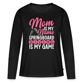 Tremplin Plongée Plongée Plongeurs - T-shirt manches longues Premium bio Femme - noir - Devant - Julia (174cm)
