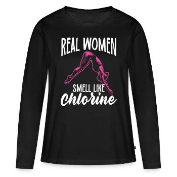 Tremplin Plongée Plongée Plongeurs - T-shirt manches longues Premium bio Femme - noir - Devant - Julia (174cm)