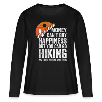 Mountain Hiking Funny Hiking Sayings Funny Hiking - Frauen Premium Bio Langarmshirt - Schwarz - Vorne - Julia (174cm)