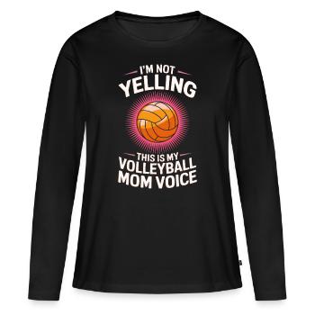 volley-ball dire drôle de cadeau de volley-ball - T-shirt manches longues Premium bio Femme - noir - Devant - Julia (174cm)