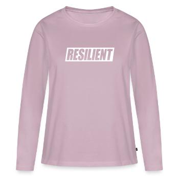 Resilient Mental Health Motivation Resilience - Women's Premium Organic Long Sleeve Shirt - dusky pink - Front - Julia (174cm)