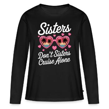 Croisière Dire Voyage Bateau Croisière Cadeau - T-shirt manches longues Premium bio Femme - noir - Devant - Julia (174cm)