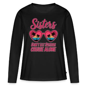 Croisière Dire Voyage Bateau Croisière Cadeau - T-shirt manches longues Premium bio Femme - noir - Devant - Julia (174cm)