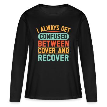 Insurance Agent Confused Cover & Recover - Frauen Premium Bio Langarmshirt - Schwarz - Vorne - Julia (174cm)