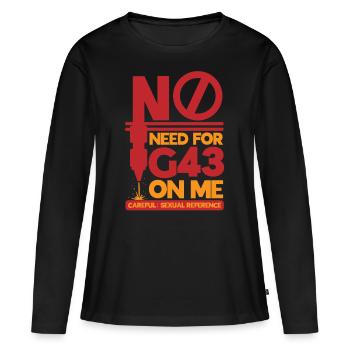 Opérateur de machine de découpe - T-shirt manches longues Premium bio Femme - noir - Devant - Julia (174cm)