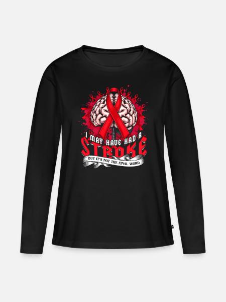 Schlaganfall Erholung - Frauen Premium Bio Langarmshirt - Schwarz
