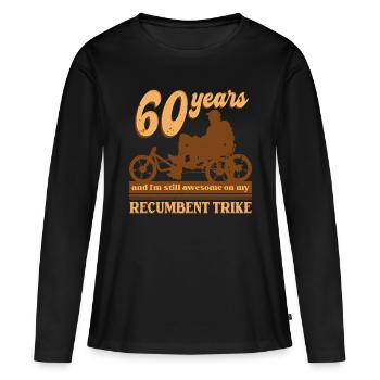 Tricycle couché Tricycle couché - T-shirt manches longues Premium bio Femme - noir - Devant - Julia (174cm)