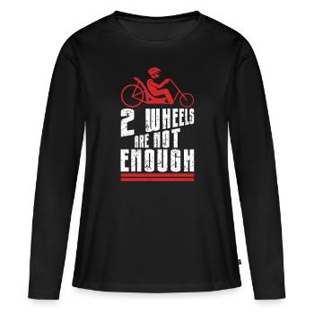 Tricycle couché Tricycle couché - T-shirt manches longues Premium bio Femme - noir - Devant - Julia (174cm)