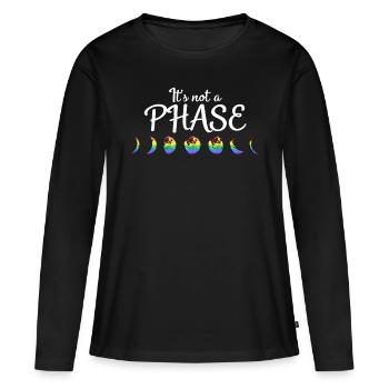 Contre le racisme ! Pour la politique, les droits de l’homme, l’amour - T-shirt manches longues Premium bio Femme - noir - Devant - Julia (174cm)