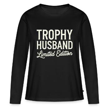 Ehemann - Frauen Premium Bio Langarmshirt - Schwarz - Vorne - Julia (174cm)