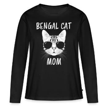 Bengalkatze Spruch Lustiges Bengalkatzen Geschenk - Frauen Premium Bio Langarmshirt - Schwarz - Vorne - Julia (174cm)