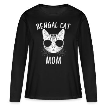 Bengalkatze Spruch Lustiges Bengalkatzen Geschenk - Frauen Premium Bio Langarmshirt - Schwarz - Vorne - Julia (174cm)