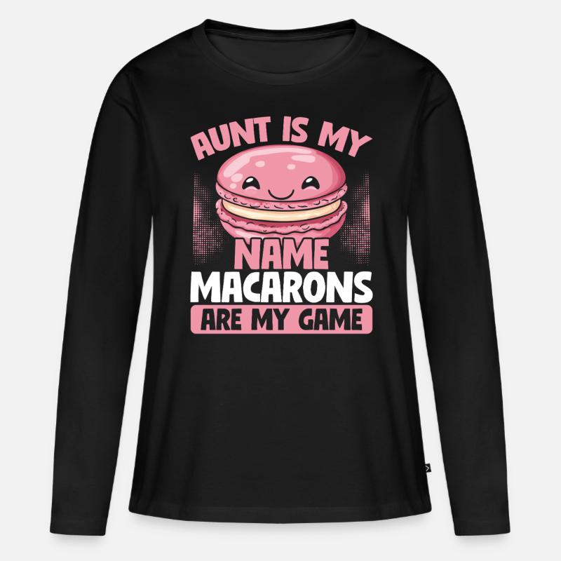 Macaron Baker Pastry Chef Macaron Lover - Women's Premium Organic Long Sleeve Shirt - black