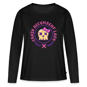 Tricycle couché Tricycle couché - T-shirt manches longues Premium bio Femme - noir - Devant - Julia (174cm)
