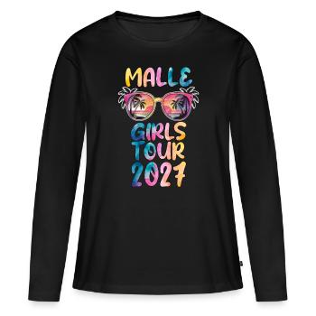 Malle Girls Tour 2027 - Frauen Premium Bio Langarmshirt - Schwarz - Vorne - Julia (174cm)