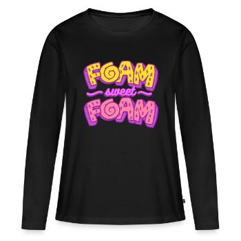 Upholsterer Upholstery Foam Sweet Foam - Women's Premium Organic Long Sleeve Shirt - black - Front - Julia (174cm)