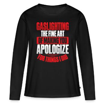 Allume-gaz - T-shirt manches longues Premium bio Femme - noir - Devant - Julia (174cm)
