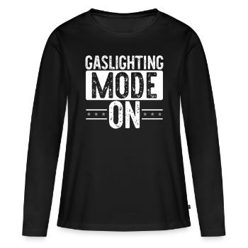 Allume-gaz - T-shirt manches longues Premium bio Femme - noir - Devant - Julia (174cm)