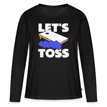 Cornhole Lover Jetons - T-shirt manches longues Premium bio Femme - noir - Devant - Julia (174cm)