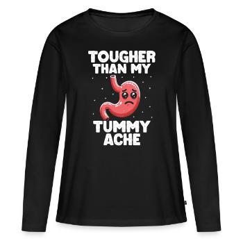 Douleur à l’estomac Survivant Douleur à l’estomac - T-shirt manches longues Premium bio Femme - noir - Devant - Julia (174cm)