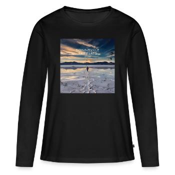 Salines salines de Bonneville, Utah - T-shirt manches longues Premium bio Femme - noir - Devant - Julia (174cm)