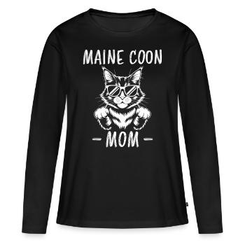 Maine Coon Saying Funny Maine Coon Gift - Women's Premium Organic Long Sleeve Shirt - black - Front - Julia (174cm)