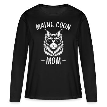 Maine Coon Saying Funny Maine Coon Gift - Women's Premium Organic Long Sleeve Shirt - black - Front - Julia (174cm)