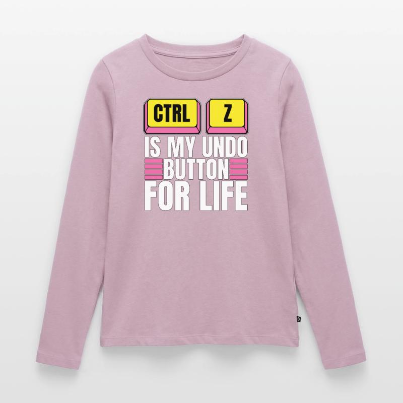 Codeur Ctrl + Z est mon bouton d’annulation Développeur Web T-shirt manches longues Premium bio Femme