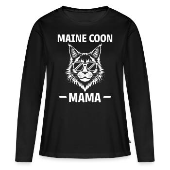 Maine Coon Saying Funny Maine Coon Gift - Women's Premium Organic Long Sleeve Shirt - black - Front - Julia (174cm)