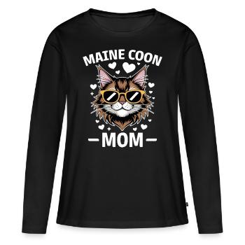 Maine Coon Saying Funny Maine Coon Gift - Women's Premium Organic Long Sleeve Shirt - black - Front - Julia (174cm)