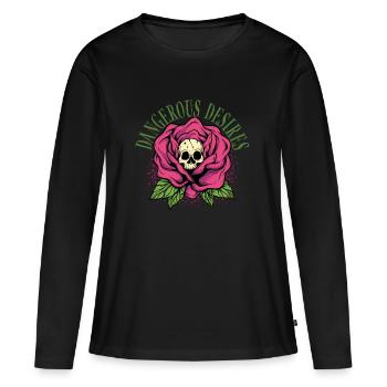 Dark Romance Desires - Women's Premium Organic Long Sleeve Shirt - black - Front - Julia (174cm)